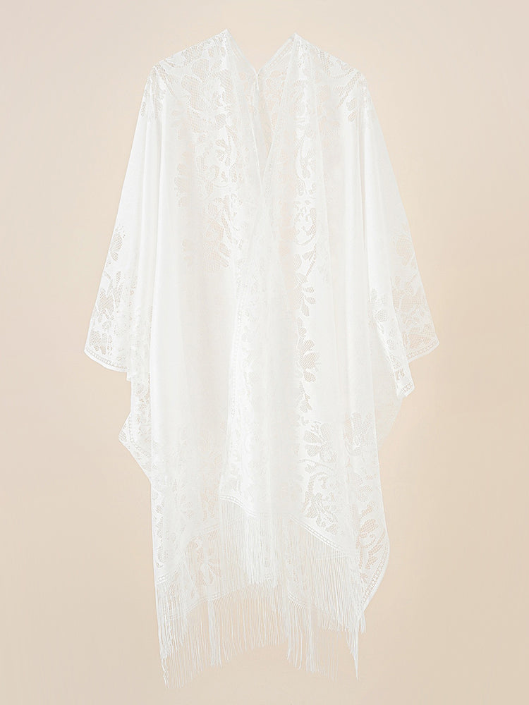 Lace Cover-Up Cardigan Sun Protection Beach Cape Bikini Cover-Up
