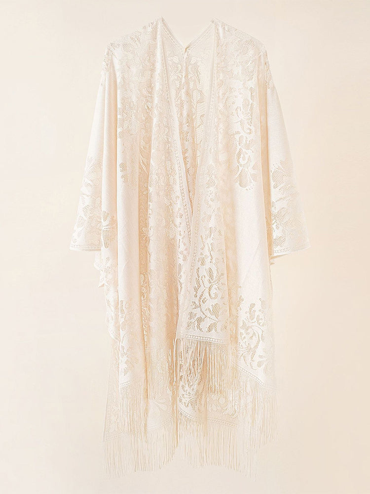 Lace Cover-Up Cardigan Sun Protection Beach Cape Bikini Cover-Up