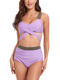 Crisscross Back Bikini Set - Slim-Fit Swimwear