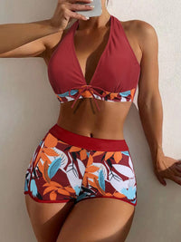 Trendy High-Waist Bikini Set For Women