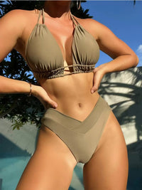 Slimming High-Waist Bikini Set For Women