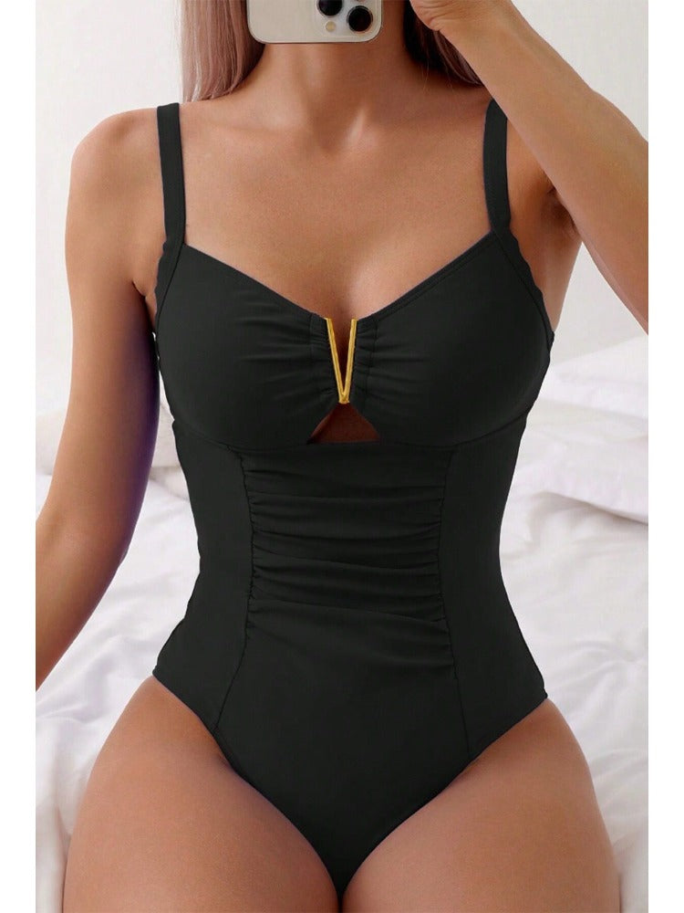 Slimming Strapless One-Piece Swimsuit Tummy Control Bikini