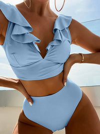 Ruffle Detail Bikini Set - Perfect For Beach and Pool