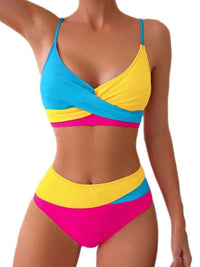 Color-Block Bikini Set For Women