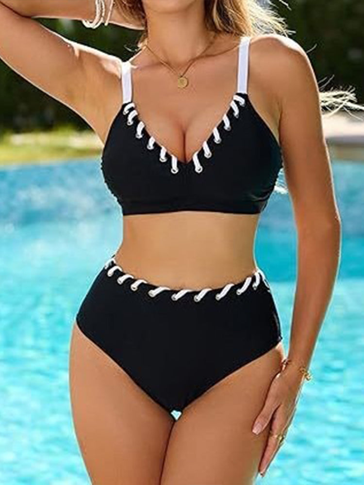 Two-Piece Swimsuit For Women Bikini Swimwear Hot Springs Swimwear