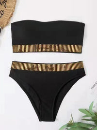 Quick-Dry High-Waist Bikini Set - Slimming Swimwear