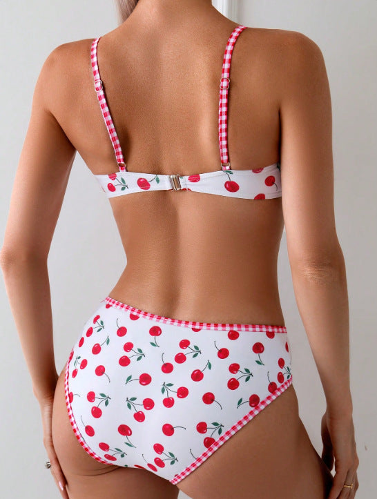 Cute Butterfly Bow Split Bikini Swimwear