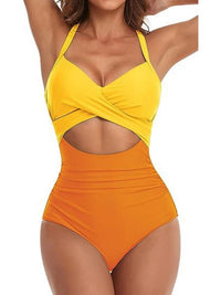 High-End Sexy High-Waisted One-Piece Swimsuit