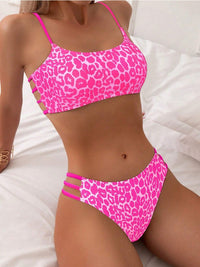 Sexy Leopard Print Two-Piece Swimsuit Bikini For Women