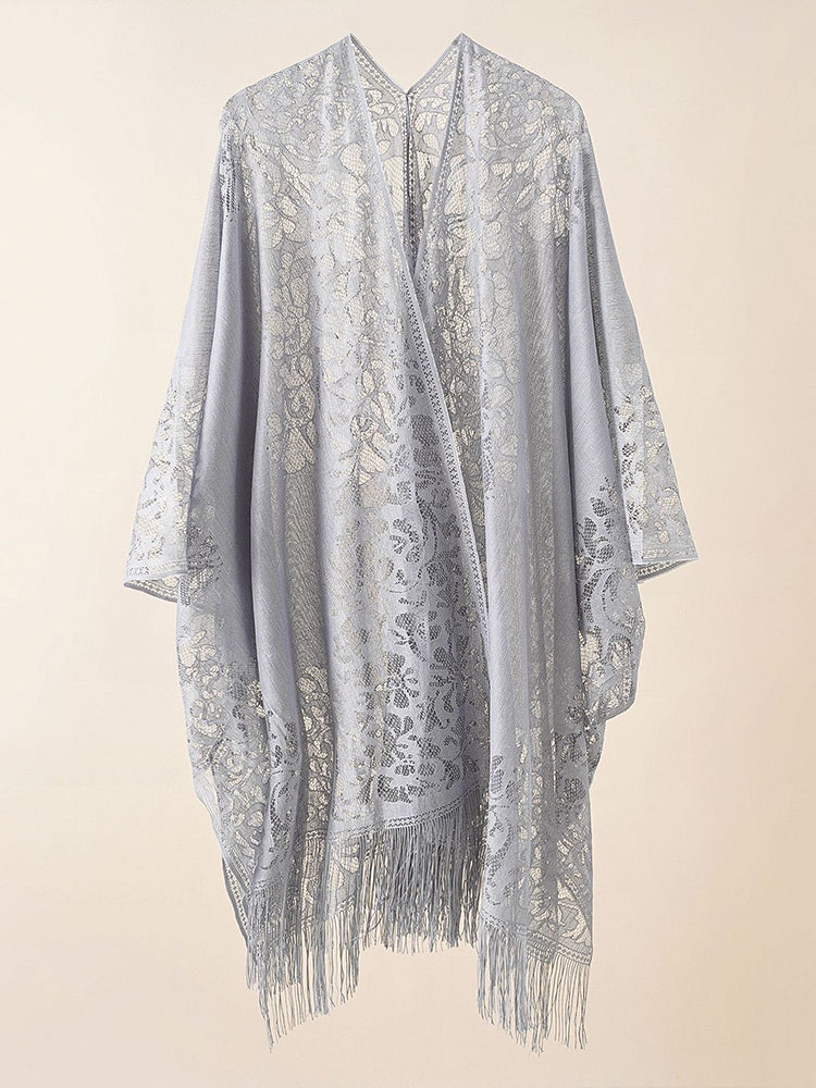 Lace Cover-Up Cardigan Sun Protection Beach Cape Bikini Cover-Up